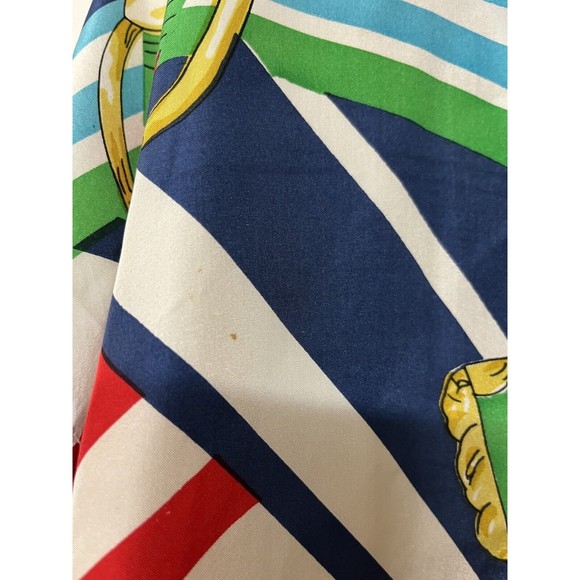 Lady C.A. Sport‎ Jacket Womens 2X Vintage Silk Bold Print Shoulder Pads Nautical - Picture 5 of 12